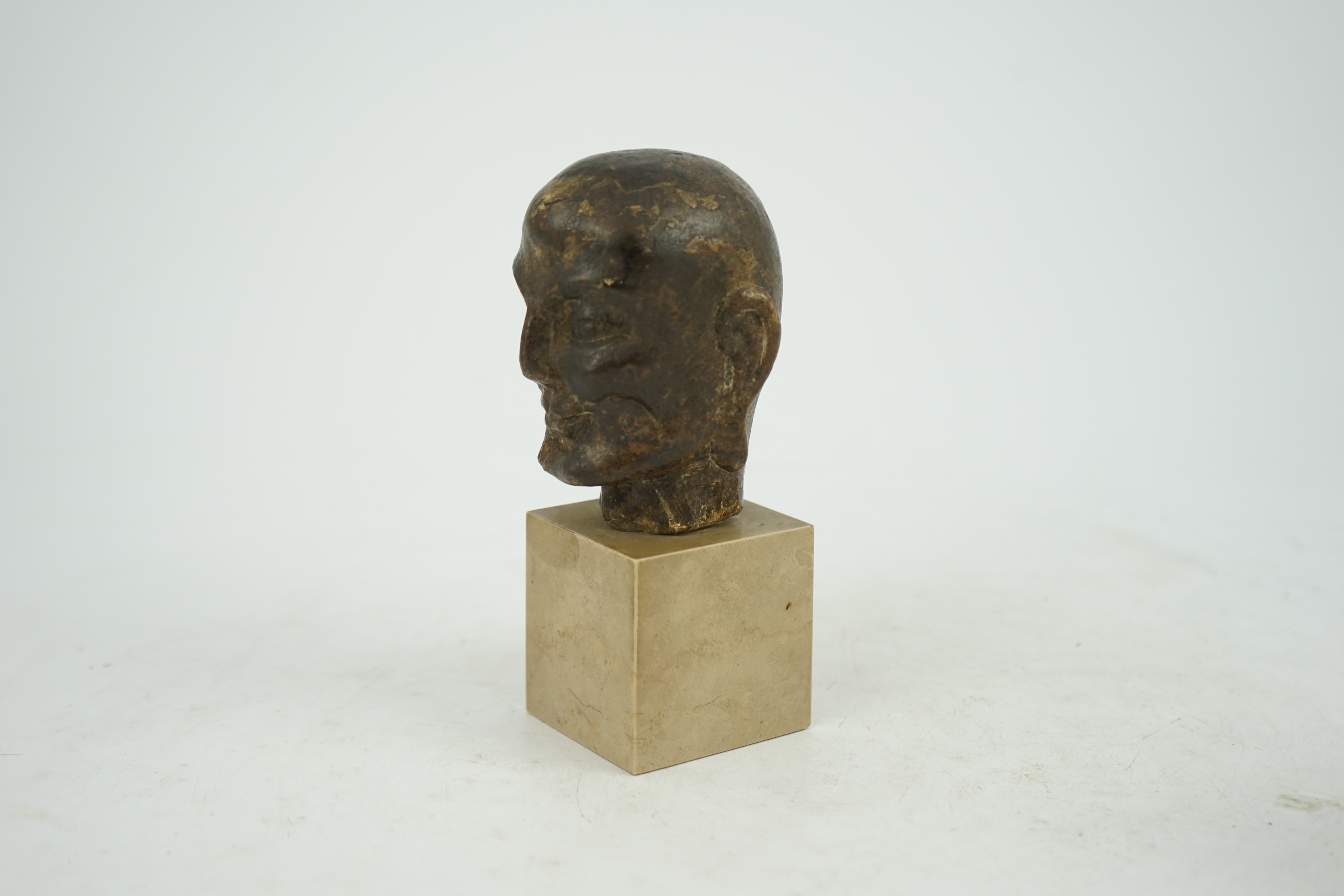 CORRECTION - A Chinese stone model of a luohan's head, Ming dynasty